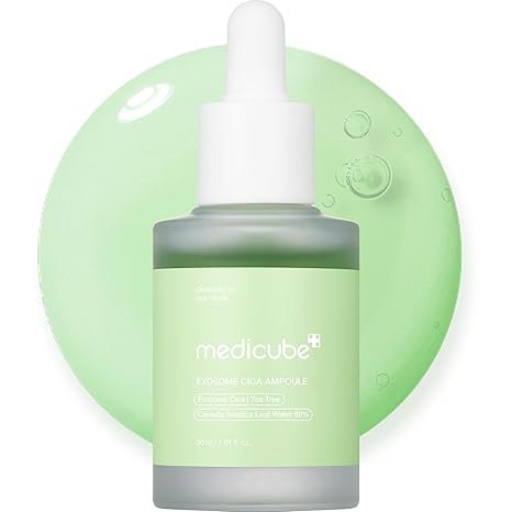Medicube Exosome Cica Tea Tree Ampoule for sensitive skin with Centella Asiatica helps reduce redness and breakouts