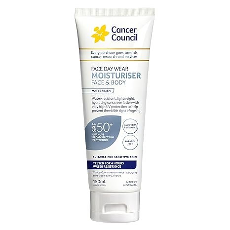 Cancer Council SPF 50+ Day Wear Face Matte Invisible, 4-Hour Waterproof, 75ml